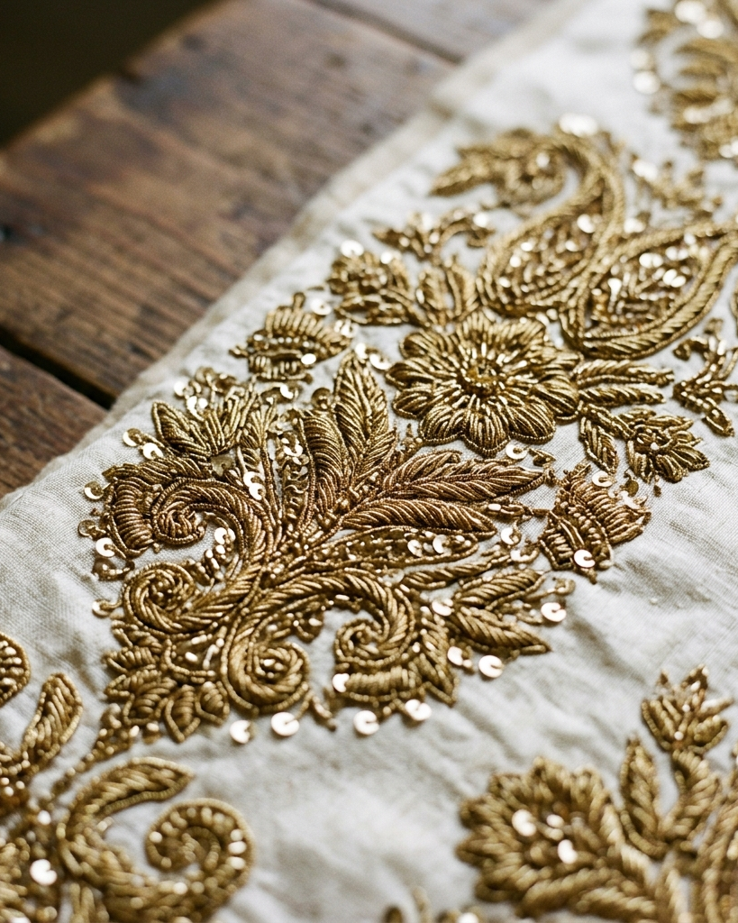 Zardozi Handwork Thread details
